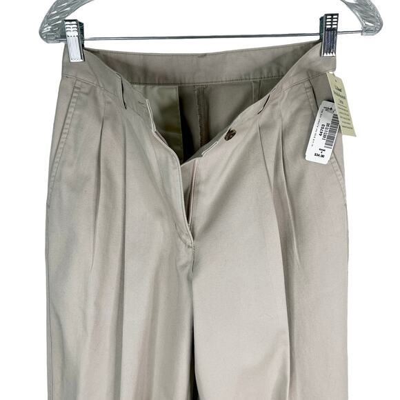 LL Bean Women's Wrinkle-Free Bayside Pants Khaki 4 Regular New - Picture 5 of 12